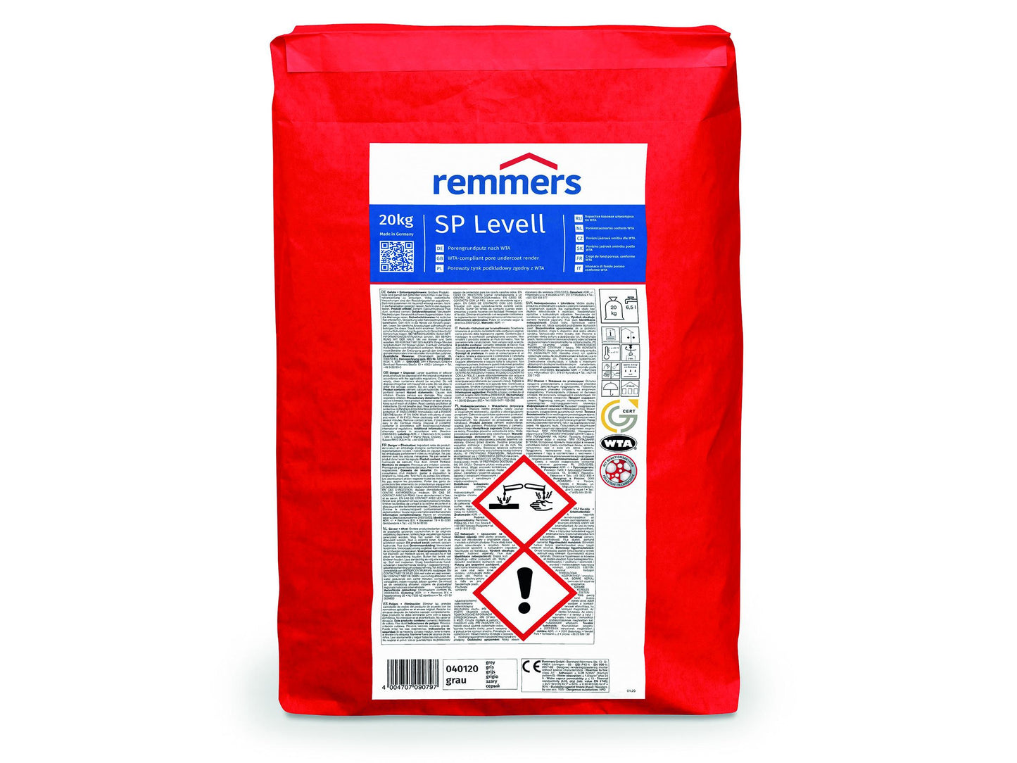 Remmers SP Levell jádrová omítka sanační, 20 kg