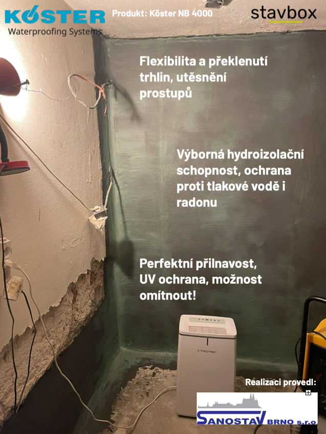 Výhody Köster NB 4000, foto z realizace