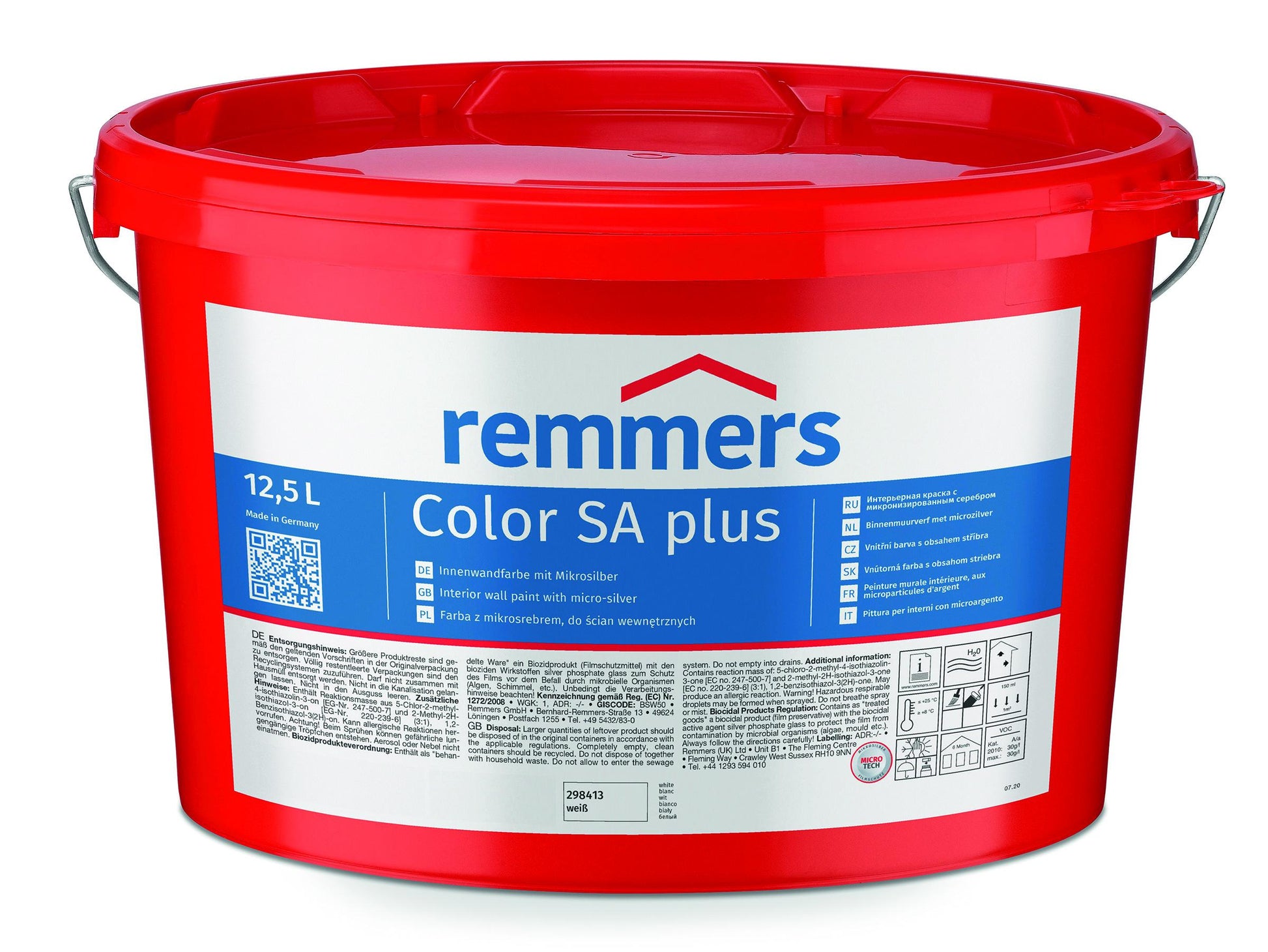 Remmers Color SA Plus interiérová barva s mikrostříbrem proti plísním, 12,5 l